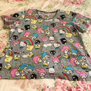 Hello Kitty stretch scrub top. XL